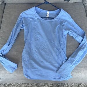 Athleta Light Blue Long Sleeve Top
